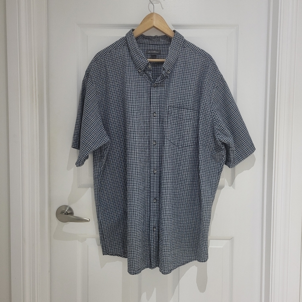 Eddie Bauer Short Sleeve Plaid Button Down Shirt - Picture 2 of 10
